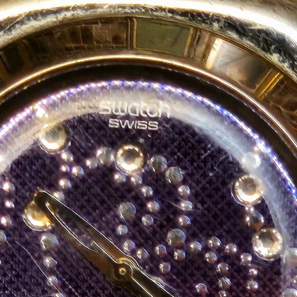 Swatch Irony Lady Stainless Steel Purple Crystal Dial Watch - Picture 5 of 16